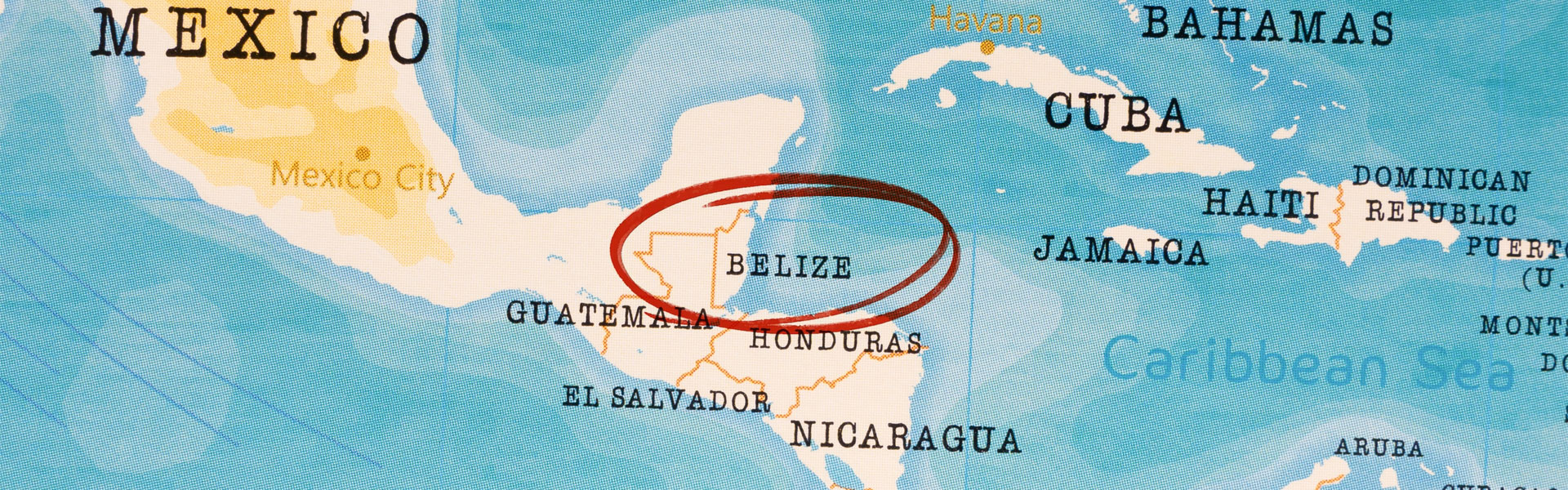 map of Belize
